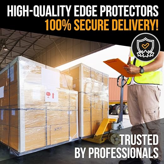 36" x 2" x 2" Reinforced Cardboard Edge Protectors, White (Pack of 24) – 0.16" Thick Heavy-Duty Cardboard Corner Protectors for Shipping – American Quality V-Board Pallet Edge Protectors