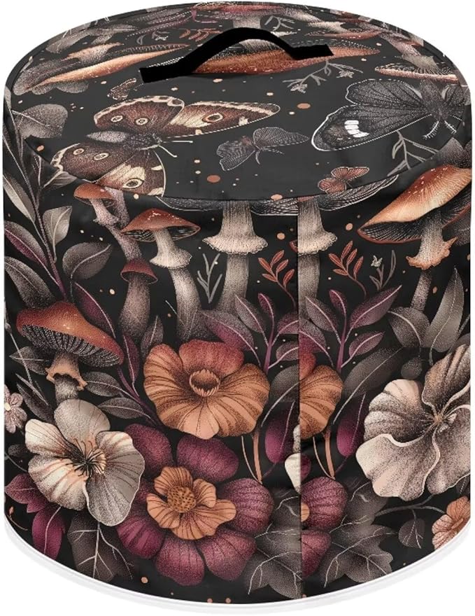 Mushrooms Pressure Cooker Protective Cover Hummingbird Lightweight Air Fryer Cover Dustproof and Fingerprint Resistant Washable Appliance Dust Covers Pot Covers M