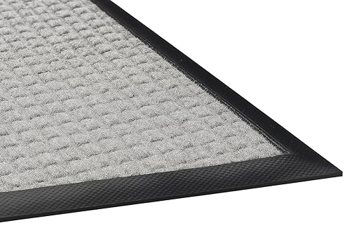 Guardian WaterGuard Indoor/Outdoor Wiper Scraper Floor Mat, Rubber/Nylon, 3'x5', Grey