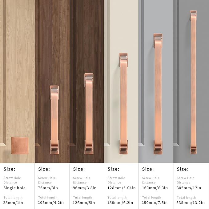 KHTumeWare 10 Pack 6-1/4 Inch Cabinet Handles - Brushed Antique Copper Pulls and Drawer Handles for Cupboards