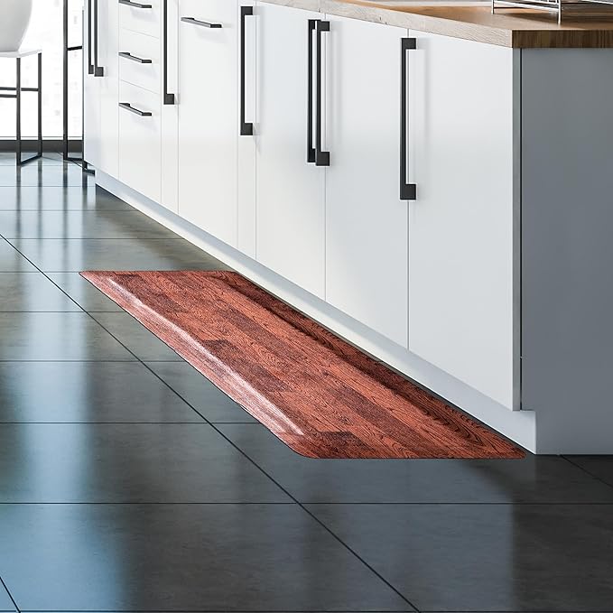 Rhino Mats, Softwoods Anti Fatigue Floor Mat, Commercial Grade Kitchen Mat, Standing Desk Mat, Office, Garage or Anywhere, Standing Comfort. (Oak, 2' x 4' x 7/8")