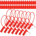 Roowest 2000 Pcs Plastic Tamper Seals Security Tags Seals Safety Numbered Zip Ties Fire Extinguisher Tamper Tags Disposable Self Locking Signage 250 mm Length(Red)