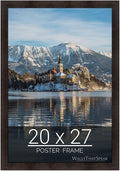 wallsthatspeak 20x27 Espresso Brown Picture Frame for Puzzles Posters Photos or Artwork
