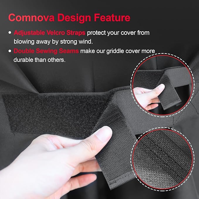 Comnova Grill Cover 75 Inch, 7109 BBQ Cover for Weber Summit 600 Series 6 Burner Grills, 600D Heavy Duty & Waterproof Barbeque Cover for Weber, Char-Broil, Monument, Brinkmann, Dyna-glo, and Nexgrill