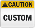 Custom Caution Sign, Ansi Sign, Osha Compliant, 24x30 Inches, 3M EGP Reflective, Rust Free .080 Aluminum, Fade Resistant, Made in USA by My Sign Center