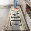 KIMODE Anti Fatigue Kitchen Mats, Farmhouse Kitchen Rugs Sets of 2, Non Slip Kitchen Mats for Floor, Cushioned Kitchen Floor Mats for Sink, Laundry, Office, Desk Grey 17"x59"+17"x29"