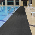 PVC Drainage Floor Mat Non-Slip Commercial Wet Area Mat for Outdoor and Indoor Restaurant Kitchen Bar Swimming Pool Splash Matting Water Drain Flooring Mat (Black, 3FTX10FT)