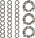 30 Pack Foskan 6FT Dishwasher Installation Kit,With Compression Connection,Stainless Steel Supply Line For Standard Dishwashers （6FT）