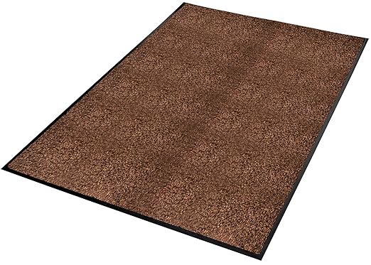 Guardian Floor Protection 94031950 Platinum Series Indoor Wiper Floor Mat, Rubber with Nylon Carpet, 3' Length, 19' Width, Brown