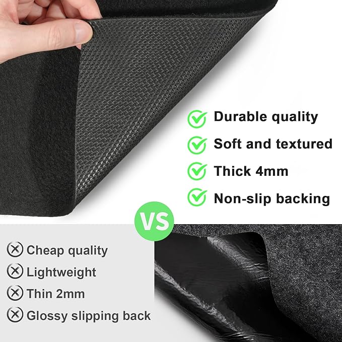 Golener Oil Spill Mat - Garage Floor Mat, Absorbent Oil Pad, Premium Rubber Mat, Waterproof, Contain Liquid, Protect Garage Surface from Spill & Stain, Reusable, Washable, Durable, Black, 72” x 96”