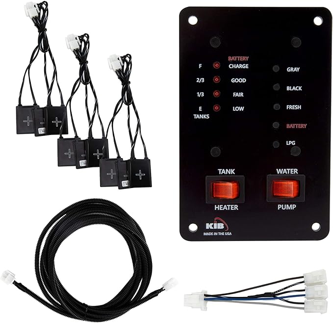 RV Water Tank Monitor System Probeless Adhesive Sensors with Smart M Board and 15' Wire Extension | RV Level Monitor System | Water Tank Level System | Probless Monitoring System