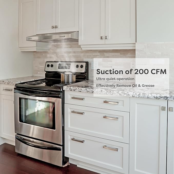 CIARRA Ductless Range Hood 30 inch Under Cabinet Hood Vent for Kitchen Ducted and Ductless Convertible CAS75918A