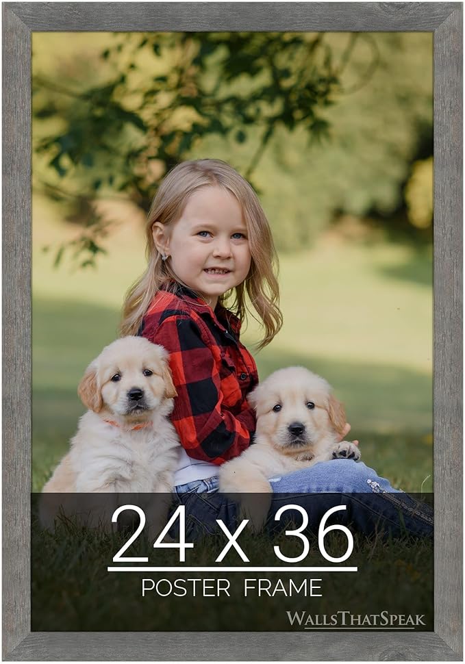 wallsthatspeak 24x36 American Barn Picture Frame for Puzzles Posters Photos or Artwork