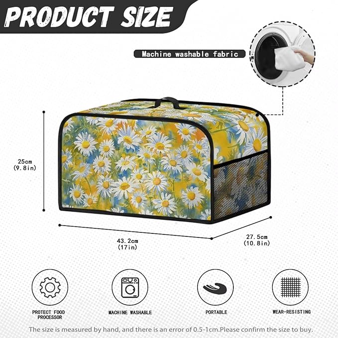 Daisy Slow Cooker Dust Cover Oval 6-8 Qt Dragonfly Crock Pot Cover Fits Most 6-8 Quart Oval Slow Cooker Convenient