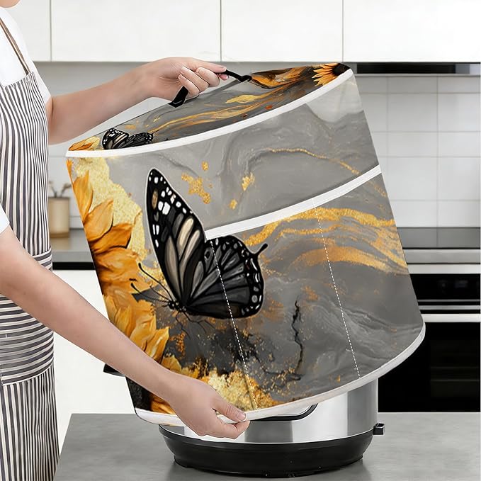 Air Fryer Dust Cover with Top Handle and Storage Bag, Compatible with Rice Cookers, Pressure Cookers, Slow Cookers and Air Fryers, Available in 3-Quart, 6-Quart and 8-Quart Sizes.