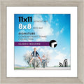 Americanflat 11x11 Picture Frame with Shatter-Resistant Glass - Use as 8x8 Frame with Mat or Display 11x11 Photo Without Mat - Signature Collection - Square Frames for Wall Display - Driftwood