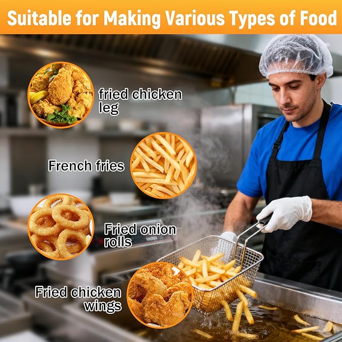 Commercial Deep Fryer Filter AF45, 13.75" x 13.75" 304 Stainless Steel with 500 Micron Mesh to Intercept Residue, Deep Fryer Filters for Cleaner Performance in Restaurants & Kitchens