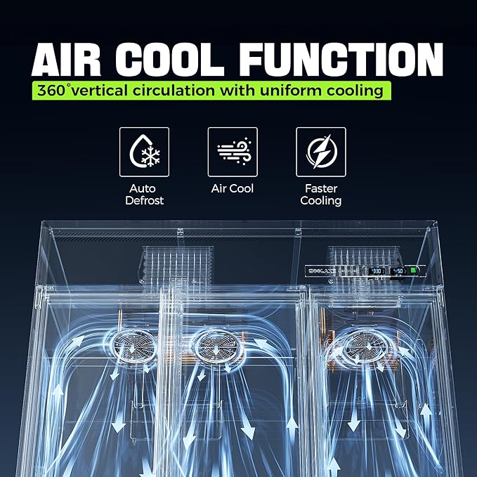Coolake 72" W 3 Door Commercial Refrigerator and Freezer Combo, 54 Cu.ft 3 Section Stainless Steel Solid Door Fan Cooling Upright Reach in Freezer for Restaurant, Bar, Shop, Garag