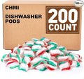 CHMI 200 Count Dishwasher Pods, suitable for 24-hour drying of stains and grease, no pre-rinsing required. CHMI dishwasher capsules are suitable for use in dishwashers or sinks.