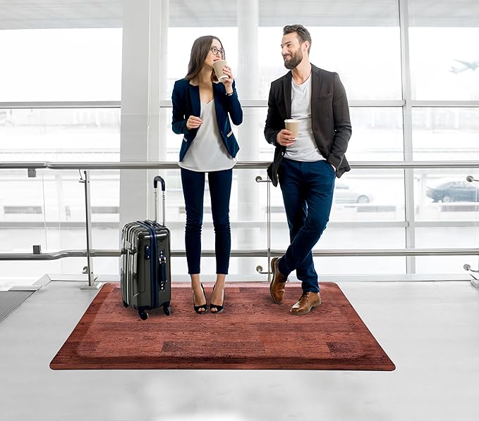 Rhino Mats, Softwoods Anti Fatigue Floor Mat, Commercial Grade Kitchen Mat, Standing Desk Mat, Office, Garage or Anywhere, Standing Comfort. (Oak, 3' x 4' x 7/8")