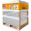 36" x 2" x 2" Reinforced Cardboard Edge Protectors, White (Pallet of 1690) – 0.225" Thick Extra Heavy-Duty Cardboard Corner Protectors – American Quality V-Board Pallet Edge Guard