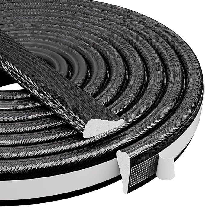 118” Wedge-Shape Foam Window Weather Stripping Door Seal Strip,Soundproofing Frame Insulation Tape for Exterior Front Door,Noise Cancelling Window Inserts,Door Gap Filler Light Blocker,Black