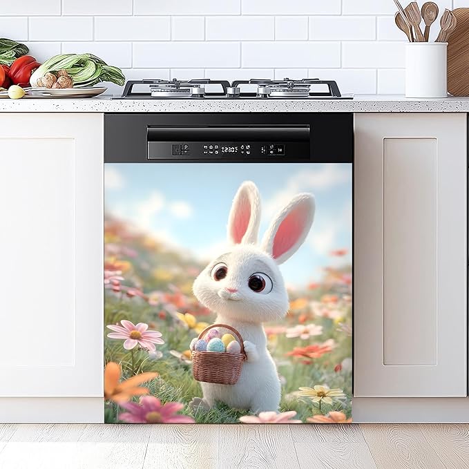 Dishwasher Magnet Sticker Cover Panel Decal Refrigerator Magnetic Sticker Decorative for Kitchen Decoration,Fridge Door Cover, Appliances Stickers 23"x26"