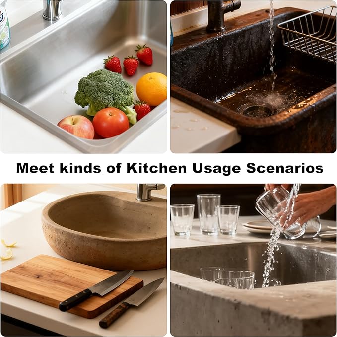 Sink Drain Strainer,Stainless Steel 3-in-1 Pop-up Sink Stopper with Sealing Ring, Anti-Clog & Odor-Proof Drain Filter, Fits 3-1/2 Inch Sink Drain Holes, Easy Installation-2pc