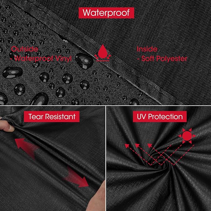 Unicook 5483 Griddle Cover for Blackstone 28 Inch Cooking Station with Hood, Outdoor Flat Top Grill Griddle Protector, Waterproof Vinyl Exterior with Polyester Lining, All Weather Protection BBQ Cover