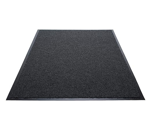 Guardian Golden Series Woven Indoor Wiper Floor Mat, Vinyl/Polypropylene, 3'x5', Charcoal