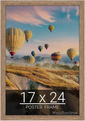 wallsthatspeak 17x24 Brown Barnwood Picture Frame for Puzzles Posters Photos or Artwork