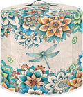 TODIYADDU Blue Dragonfly Instant Pot Cover for 6 Quart Instant Pot Boho Mandala Flower Kitchen Appliance Dust Cover with Handle