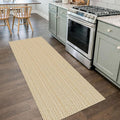 IOHOUZE Washable Runner Rug 2x7 Non Slip Runners for Hallways Entryway Runner Indoor, Kitchen Rugs Woven Cotton Floor Carpet for Kitchen Hall Entrance Bedroom, Warm Beige/Orange/Apricot