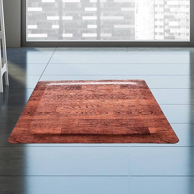 Rhino Mats, Softwoods Anti Fatigue Floor Mat, Commercial Grade Kitchen Mat, Standing Desk Mat, Office, Garage or Anywhere, Standing Comfort. (Oak, 3' x 3' x 7/8")
