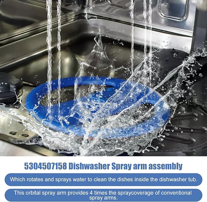 Upgraded 5304507158 Dishwashers Lower Wash Arm Assembly for AP6036393, PS11770610, EAP11770610, A006575 PRT, 154821902, 5304496935, 154821903