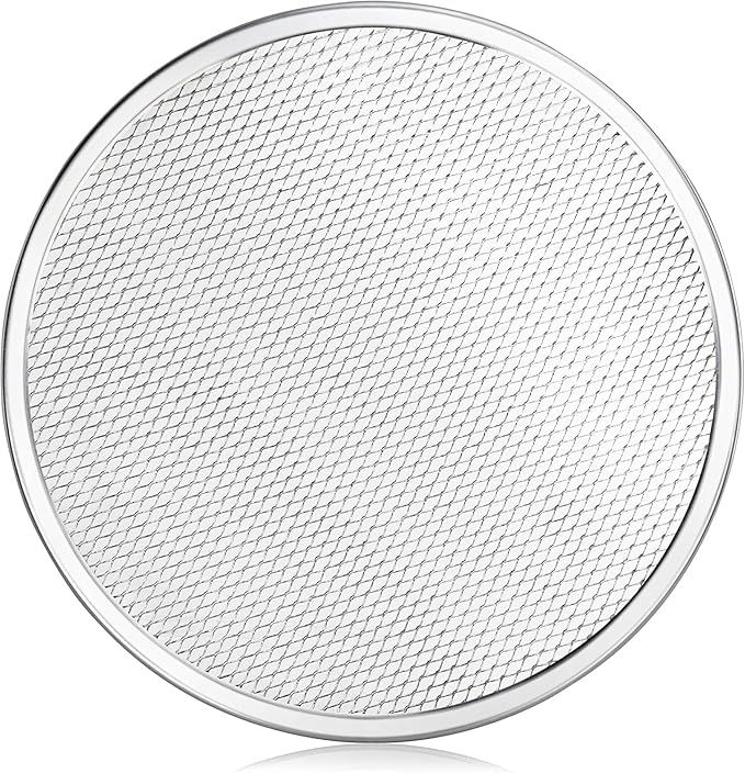 New Star Foodservice 50677 Restaurant-Grade Aluminum Pizza Baking Screen, Seamless, 12-Inch