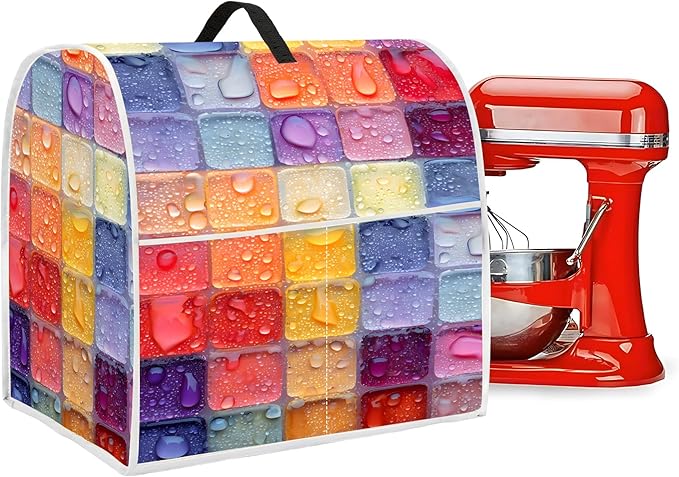 Mixer Dust Cover for 6-8 Qt Stand Mixer, Cloth Cover with 2 Storage Pockets for Stand Mixer Protective Covers Large for 6-8 Quart Mixer