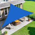 Amagenix Sun Shade Sail 6'X8'X10' Curved Edge Outdoor Shade Canopy Blue Breathable 95% UV Block Shade Cloth for Patio Garden Backyard (We Make Custom Size)