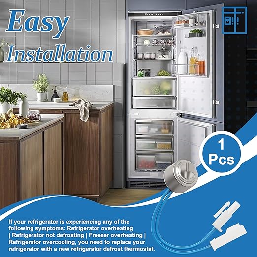 242046001 Defrost Thermostat Fits for Electrolux, Frigidaire, Sears Kenmore, Crosley, Gibson Refrigerator, Replaces 240386402,240386403, AP4508400, AH2378768, EA2378768, PS2378768, 1564839, L47-22F