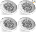 TRAPMATE 4 Pcs Kitchen Sink Drain Strainer, Stainless Steel Sink Strainer Basket with Easy Clean & Anti-Clog, Fits Garbage Disposal, Dishwasher Safe, Single & Double Bowl Sinks (Patented Product)