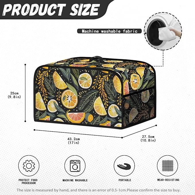 Sliced Fruit Slow Cooker Cover Compatible with 6-8 qt Slow Cooker Holder Dust Resistant Decor for House