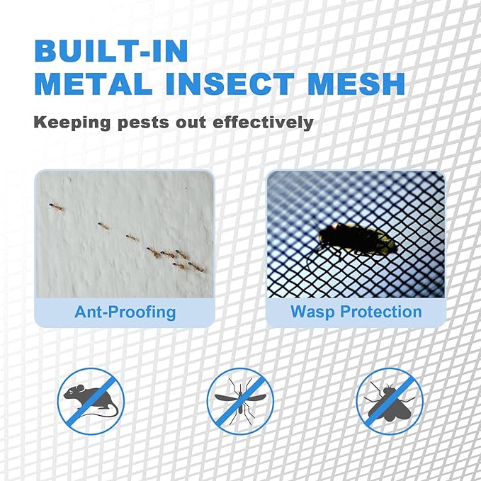 18"x18" Gable Vent with Screen – Large Shed Vent for Attics, Gables, and Exterior Walls – Durable Aluminum Louvered Vents with 16"x16" Opening Gray