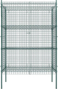 Commercial Grade NSF Listed Metal Wire Mesh Storage Green Epoxy Security Cage Kit 24" x 48" x 74", Perfect for Warehouse, Walk-In Refrigerator, Freezer, Grocery Store, Restaurant