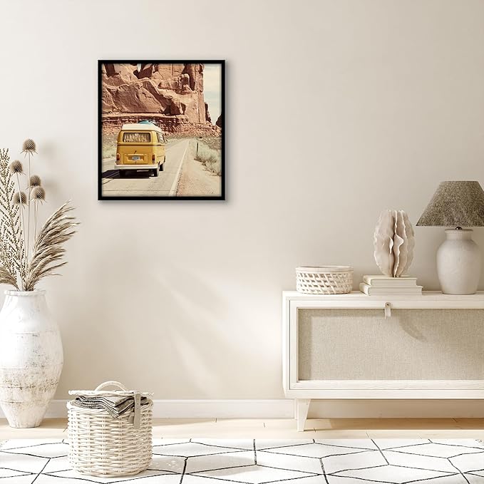 Americanflat 18x20 Picture Frame with Polished Plexiglass - Streamline Collection - Thin Border Picture Frame for Wall Display - Hanging Hardware Included - Black