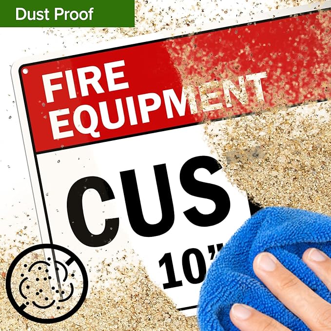 Custom Fire Equipment Sign, Ansi Sign, Osha Compliant, 10x14 Inches, Rust Free .040 Aluminum, Fade Resistant, Made in USA by My Sign Center