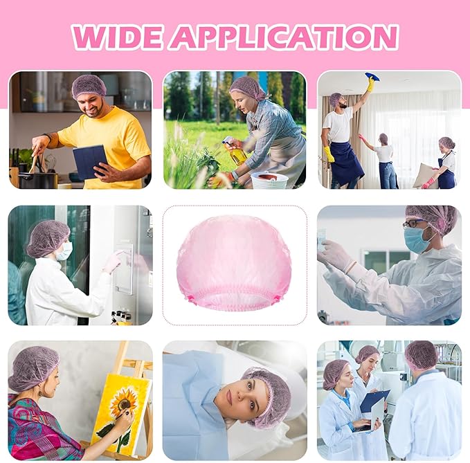 Yahenda 2000 Pcs Disposable Hair Nets Bulk 21 Inch Non Woven Bouffant Caps for Food Service Cooking Medical Salon Spa Beauty