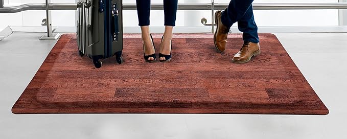 Rhino Mats, Softwoods Anti Fatigue Floor Mat, Commercial Grade Kitchen Mat, Standing Desk Mat, Office, Garage or Anywhere, Standing Comfort. (Oak, 3' x 4' x 7/8")
