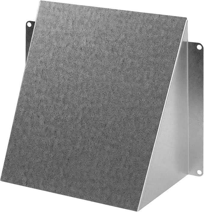 Repa Market 6 x 6 Inch Galvanized Steel Vent Cover - Duct Exhaust/Inlet Rain Deflector - Weatherproof Guard for Ventilation Systems/Indoor/Outdoor Vent Hood/Air Vent Grille Protection Roof