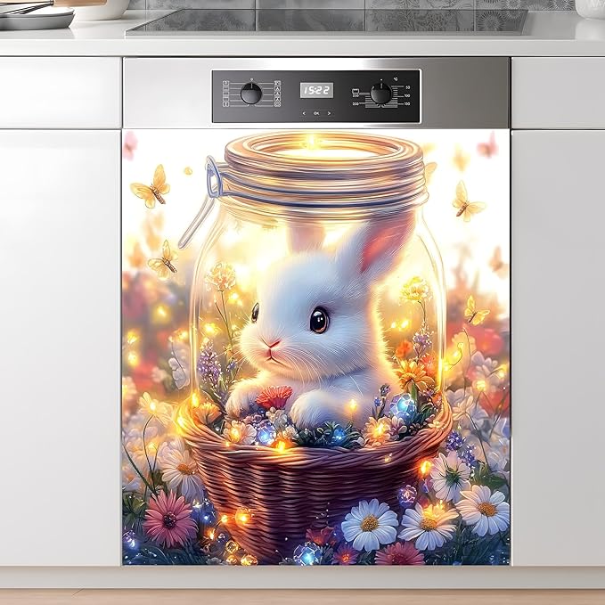 Dishwasher Magnet Sticker Cover Panel Decal Refrigerator Magnetic Sticker Decorative for Kitchen Decoration,Fridge Door Cover, Appliances Stickers 23"x26"