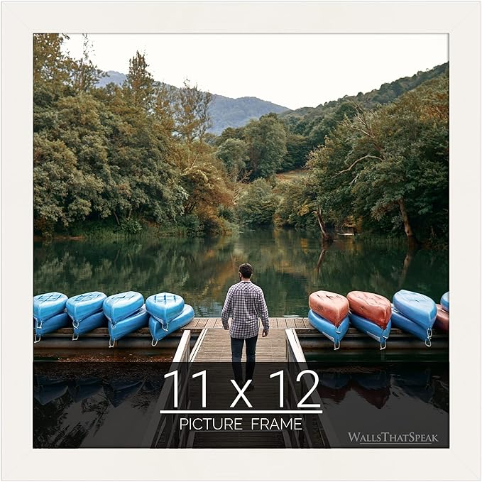 wallsthatspeak 11x12 white Picture Frame for Puzzles Posters Photos or Artwork